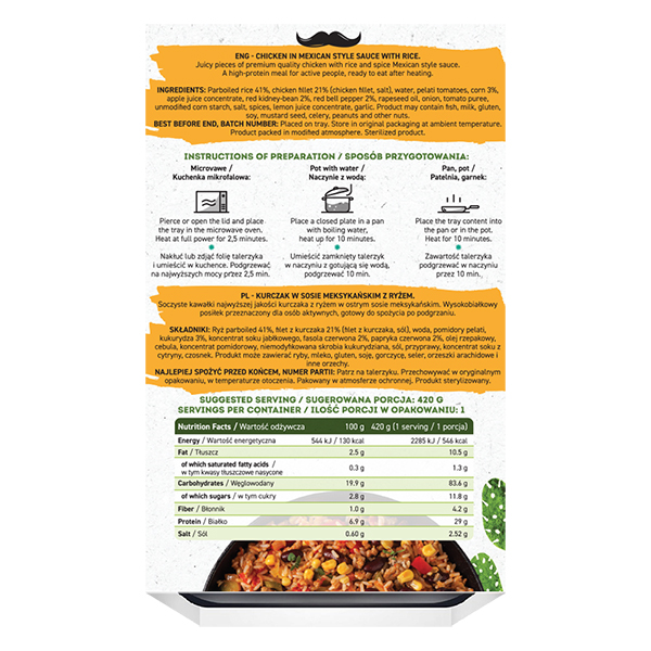 Pasto Pronto Dish In Mexican Souce 420gr