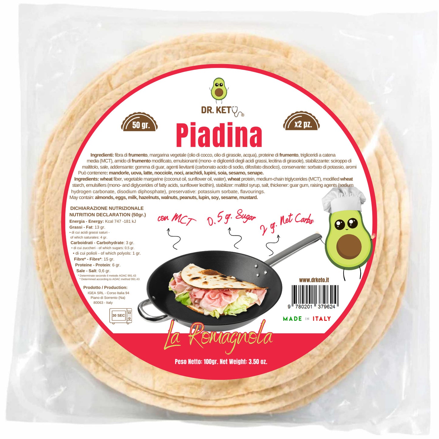 Piadina X 2 Da 50gr.