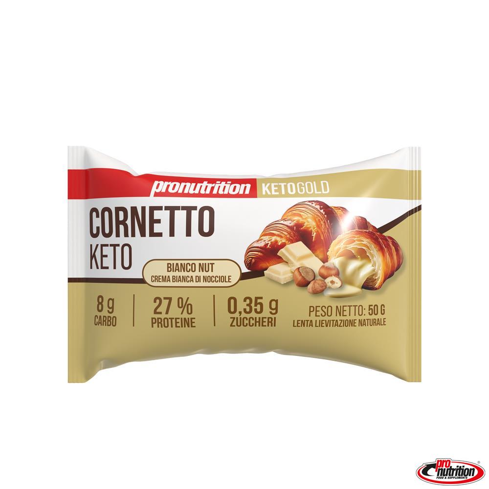 Cornetto Keto Ciocc Bianco Nocciola 50g.