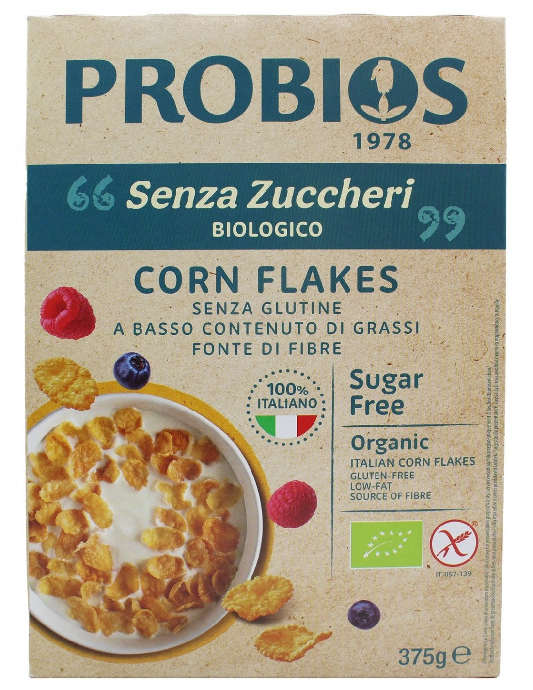 Crispy Corn Flakes 375g No Zuccheri