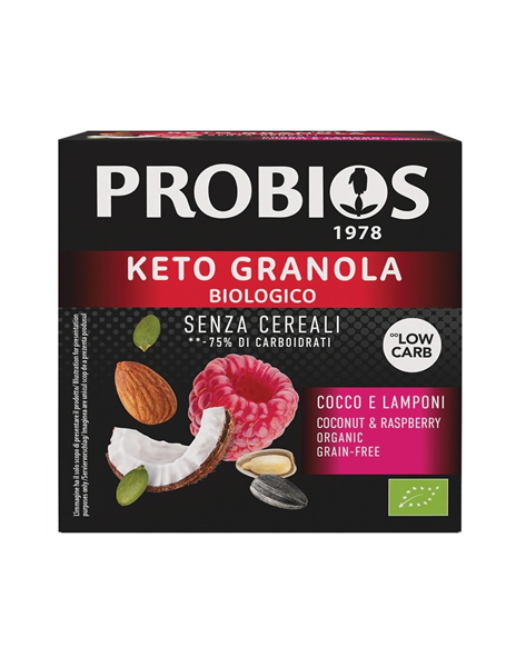 KETO GRANOLA COCCO -LAMPONI 200G
